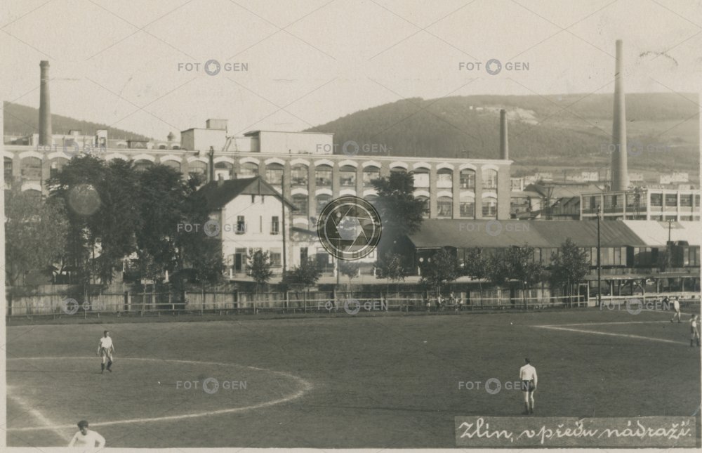 Fotbalové hřiště u zlínského vlakového nádraží 1931
