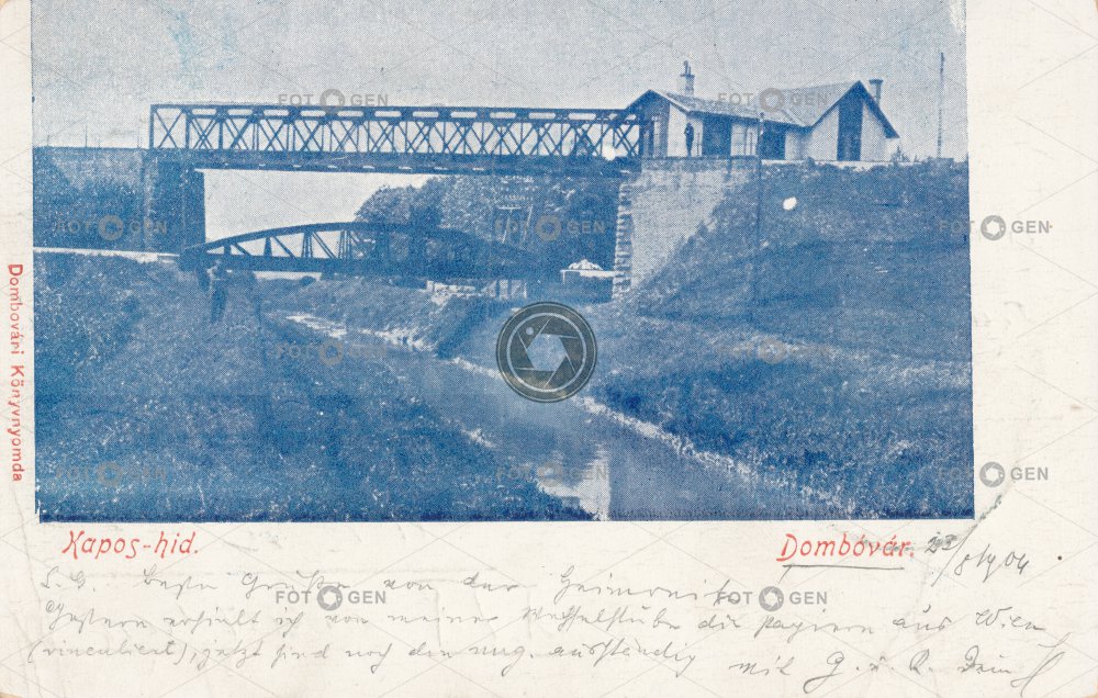 Železniční most - Dombóvár - Maďarsko, cca 1904