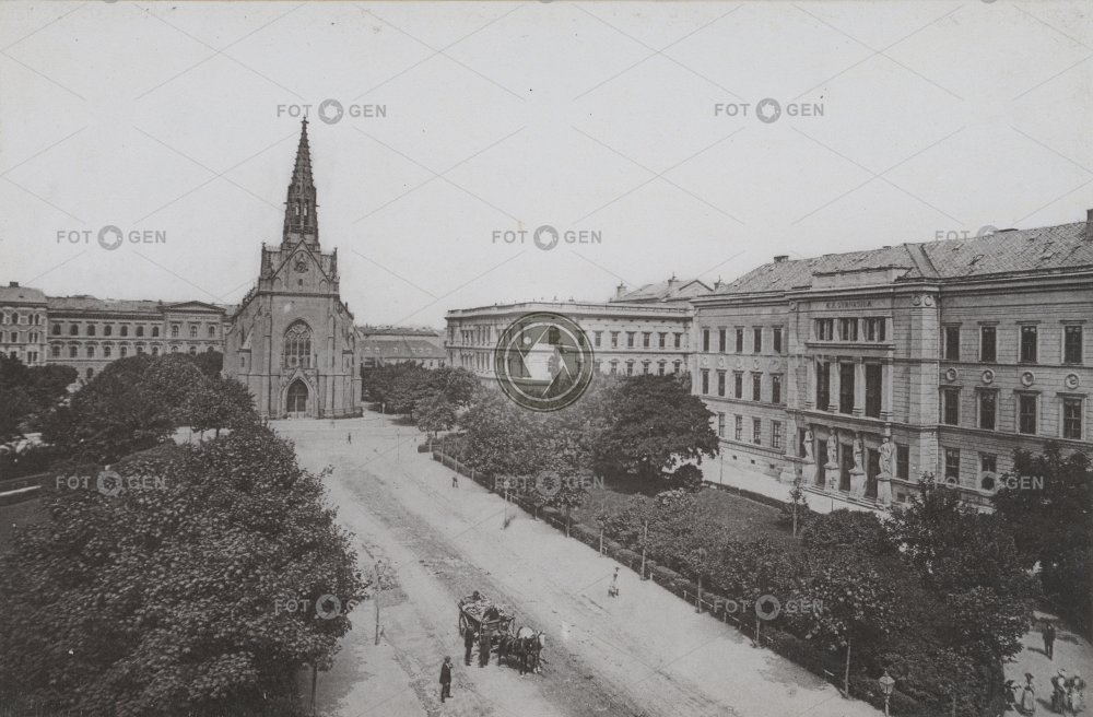 Brno - Evangelický kostel a Zemský dům 1897