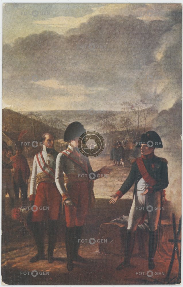 Setkání Napoleona s Františkem I. v bitvě u Slavkova
