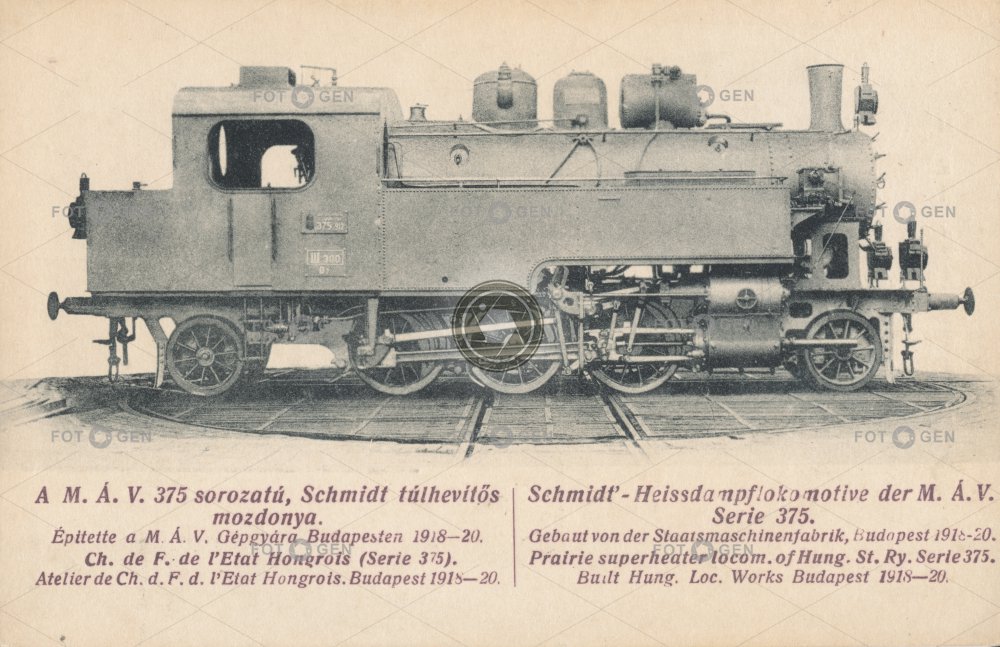 Parní lokomotiva série 375 vyrobena v roce 1918-20