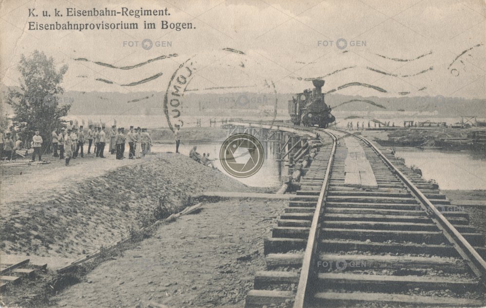 Železniční pluk, železniční provisorium v Bogenu - Bavorsko - Německo 1913