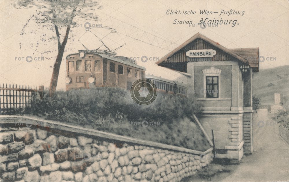 Elektrický vlak na trase Vídeň - Bratislava kolem roku 1914