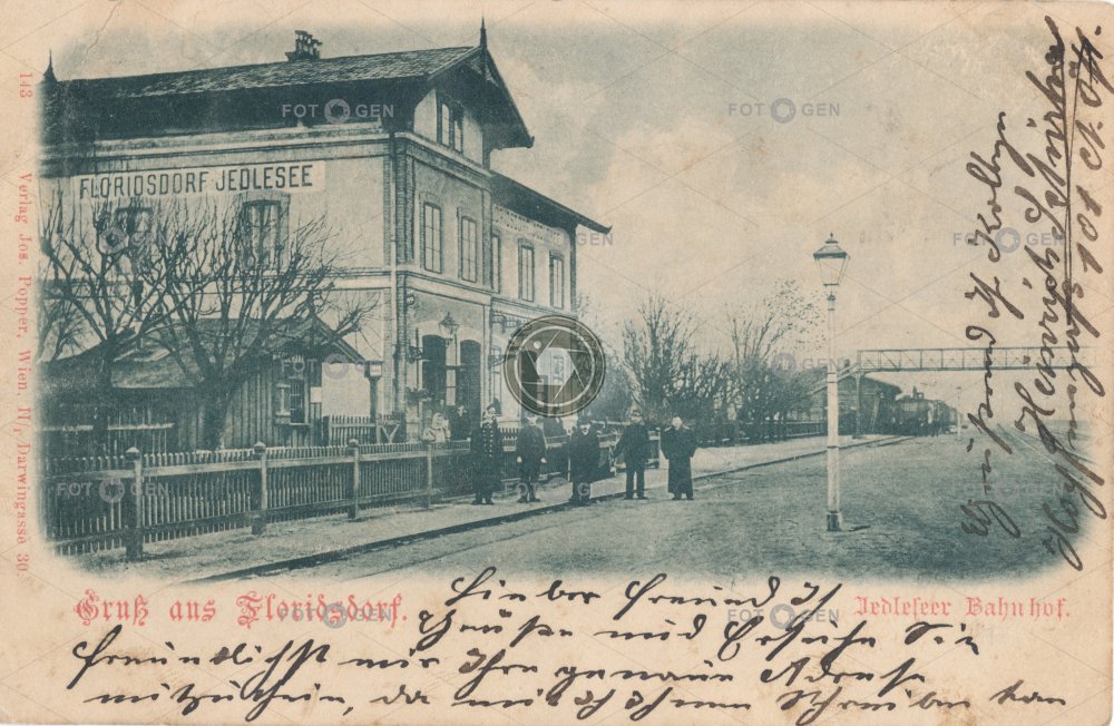 Vlakové nádraží ve Floridsdorf 1899, dnes součást Vídně