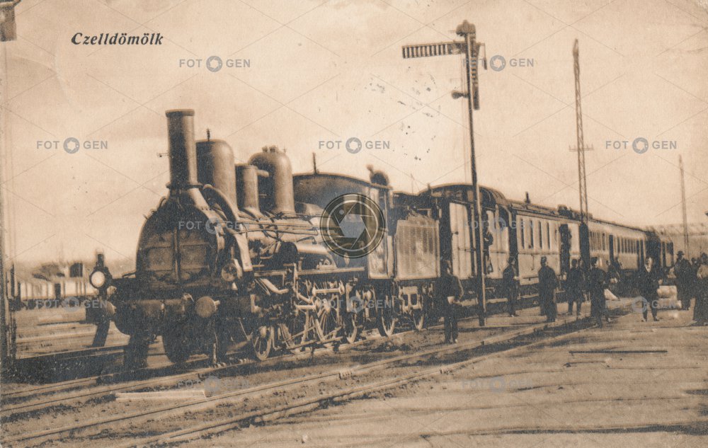 Lokomotiva č. 625, 223.025 v maďarském městě Celldömölk, cca 1916