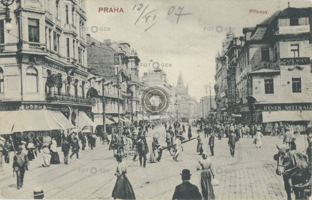 Na Příkopě kolem roku 1907