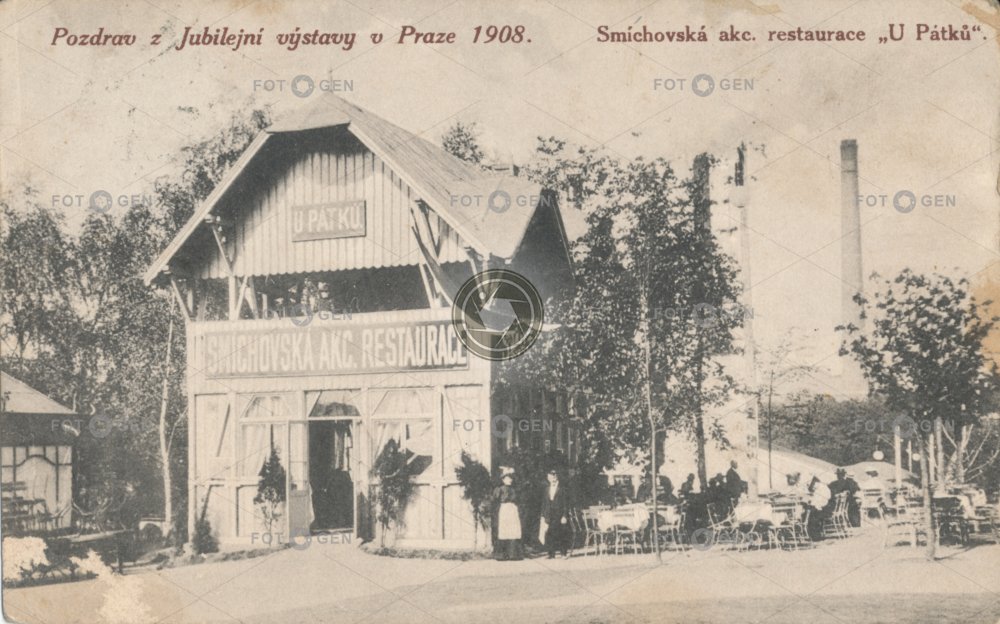 Smíchovská akciová restaurace 'U Pátků'. 1908