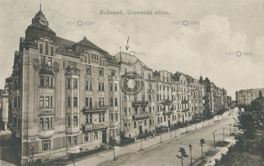 Praha, Bubeneč, Ovenecká ulice, měšťanské domy