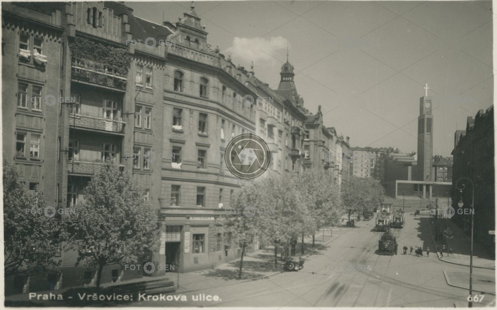 Pohled Krokovou ulicí roku 1939