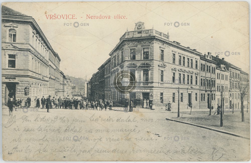 Nerudova ulice kolem roku 1911