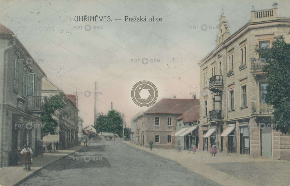 Praha-Uhříněves, Pražská ulice, dnes Přátelství, kolem roku 1917