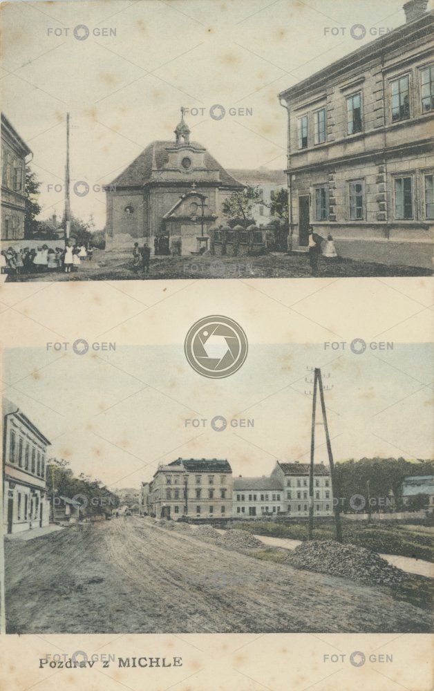 Praha-Michle, kolem roku 1912,Kostel Narození Panny Marie