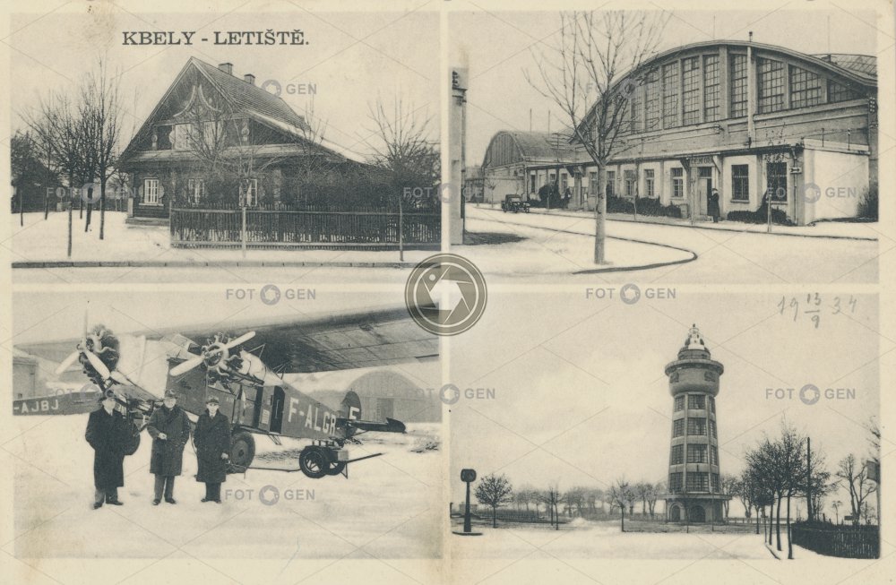 Letiště Kbely kolem roku 1934.