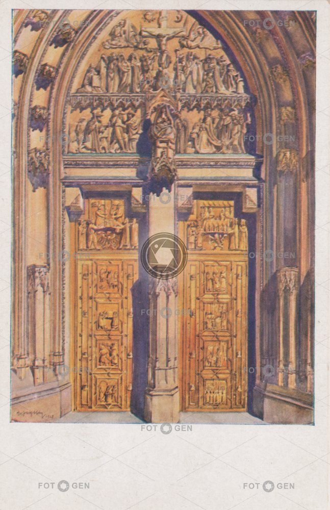 Portál hlavního západního vchodu - chrám sv. Víta.
