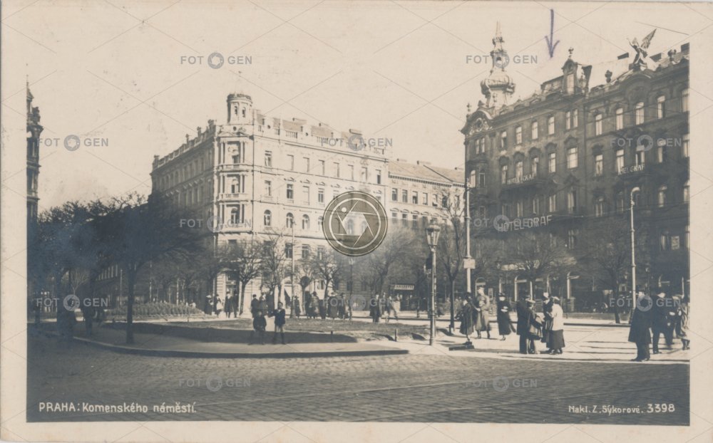 Komenského náměstí kolem roku 1922