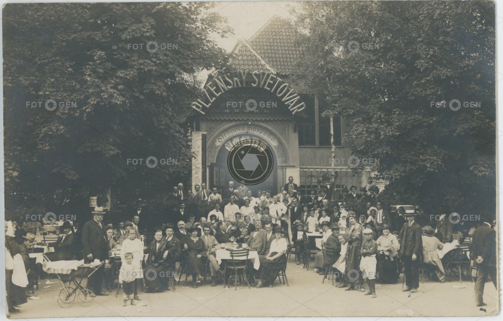 Plzeňský světovar hospoda Na rychtě, cca 1924