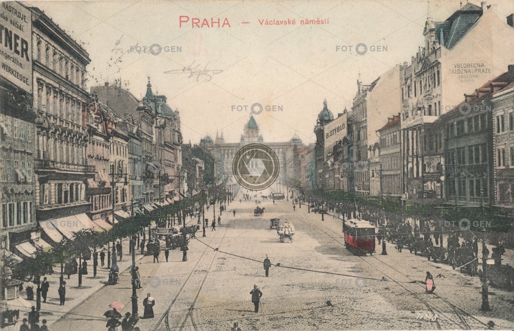 Václavské náměstí kolem roku 1901