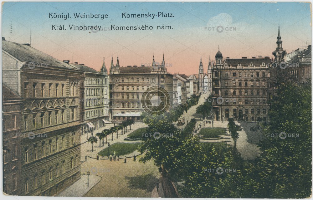 Komenského náměstí, dnes I.P.Pavlova, 1917