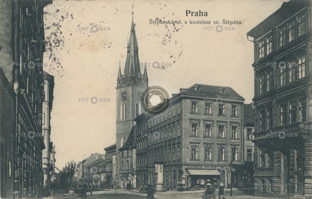 Kostel svatého Štěpána na Novém Městě 1906