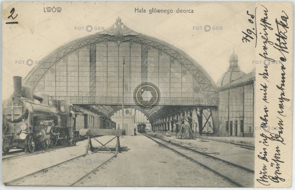 Vlakové nádraží Lvov - Ukrajina dříve Polsko 1905