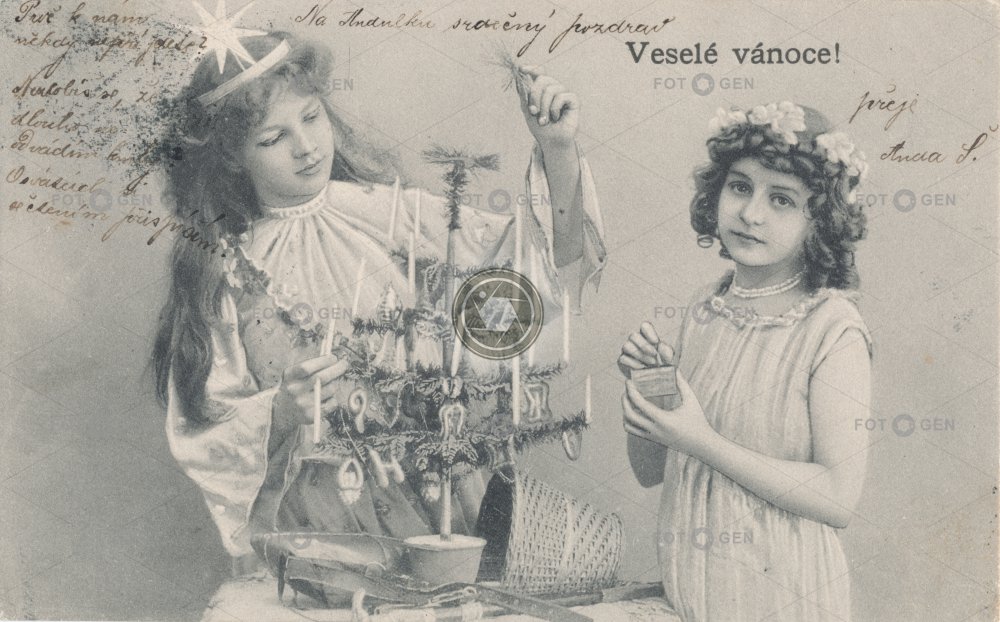 Vánoční přání z roku 1905