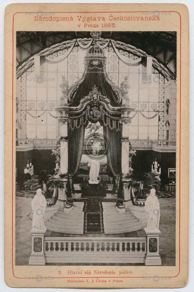 Národopisná výstava českoslovanská, Hlavní síň, 1895, kabinetka, světlotisk