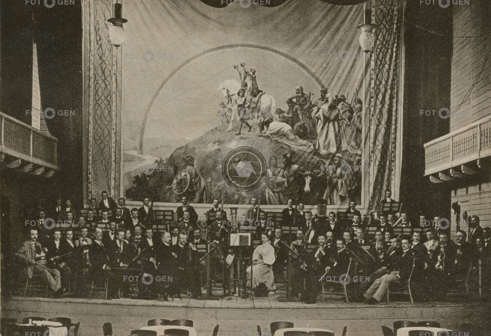 Národopsná výstava českoslovanská, V koncertní sini, 1895, kabinetka