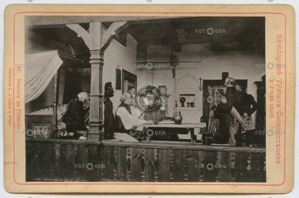 Národopsná výstava českoslovanská, Námluvy na Plzeňsku, 1895, kabinetka