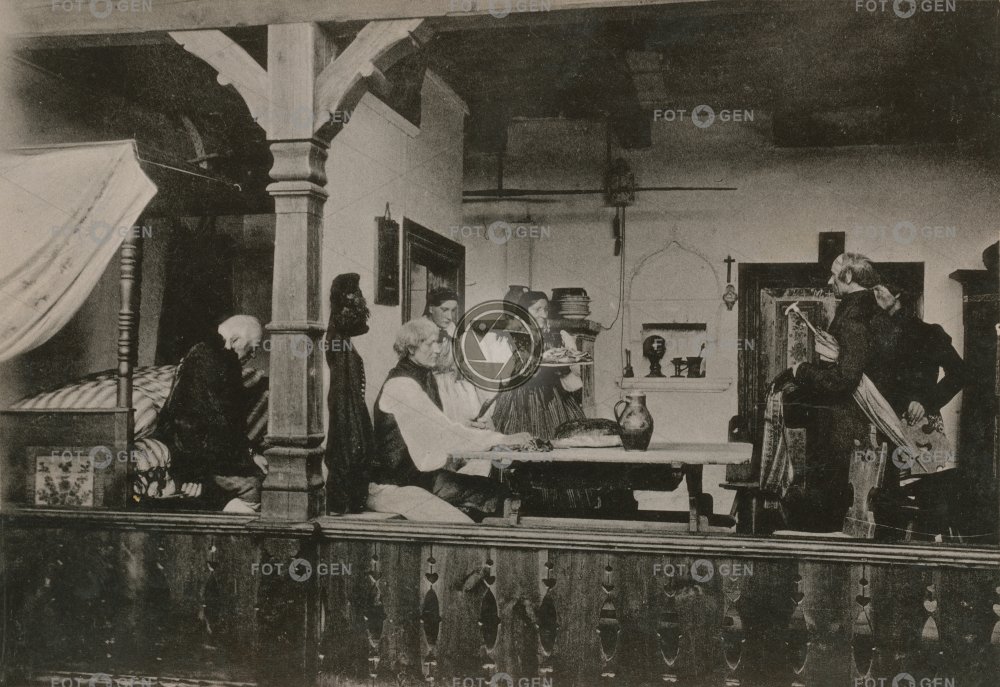 Národopsná výstava českoslovanská, Námluvy na Plzeňsku, 1895, kabinetka