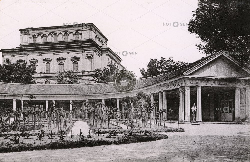 Teplice, sloupová kolonáda a divadlo, 1894, kabinetka