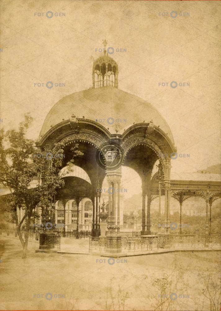 Karlovy Vary,  pavilon Tereziina pramene, kolem 1875, kabinetka