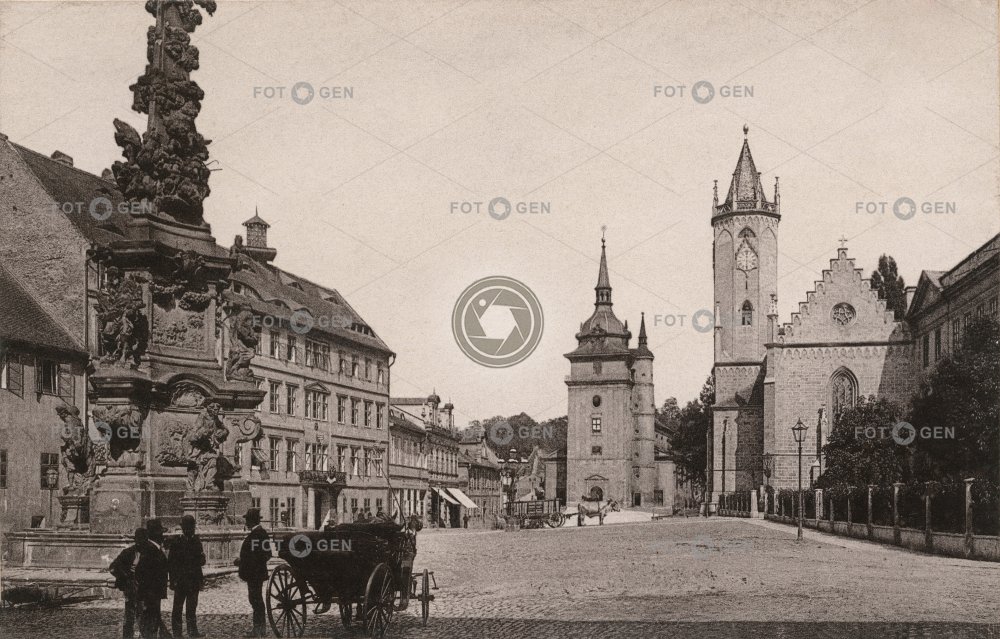 Teplice, Zámecké náměstí, 1894, kabinetka
