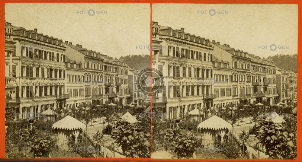 Karlovy Vary, Parková ulice, stereofotografie
