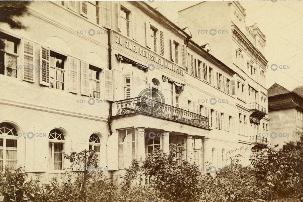 Karlovy Vary, Hotel U dvou německých monarchů,  vizitka