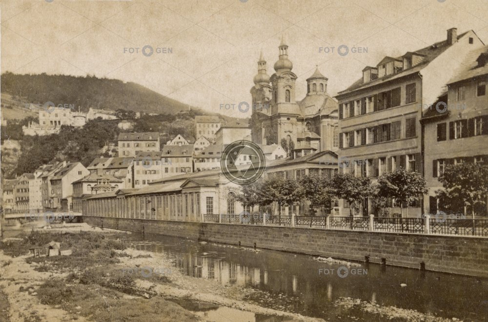 Karlovy Vary, empirová Vřídelní kolonáda,  vizitka