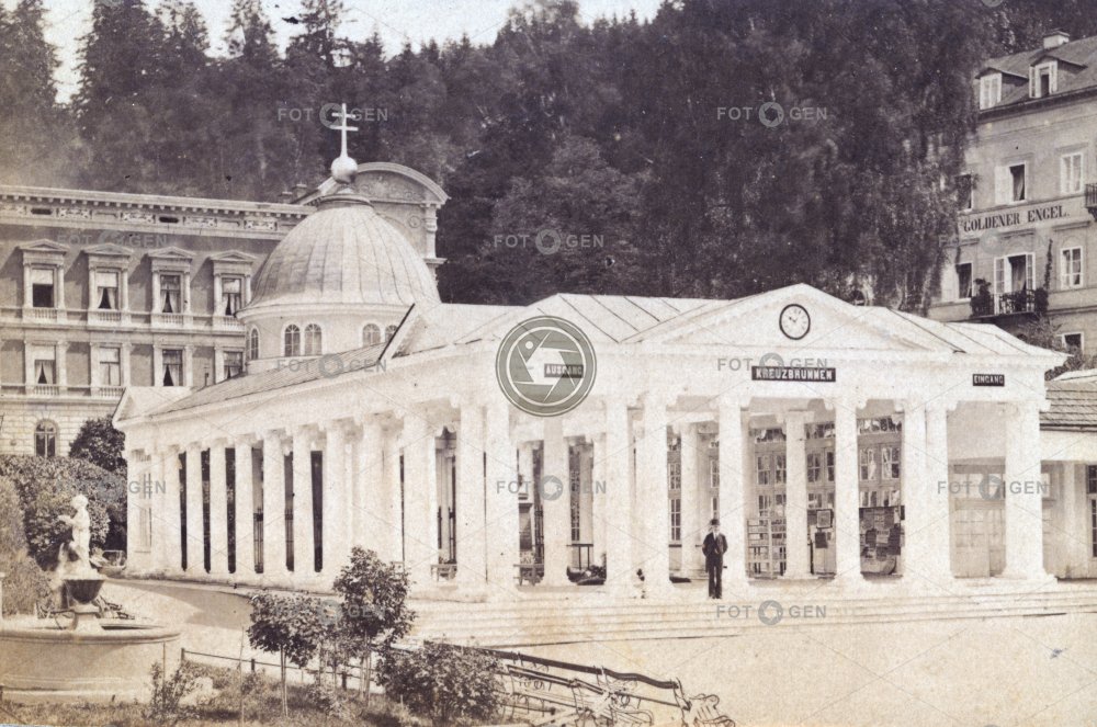 Mariánské Lázně, kolonáda Křížového pramene (po 1879), vizitka