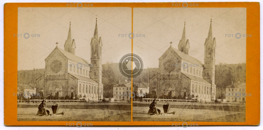 Kostel; Cyrila a Metoděje v Karlíně, stereofoto