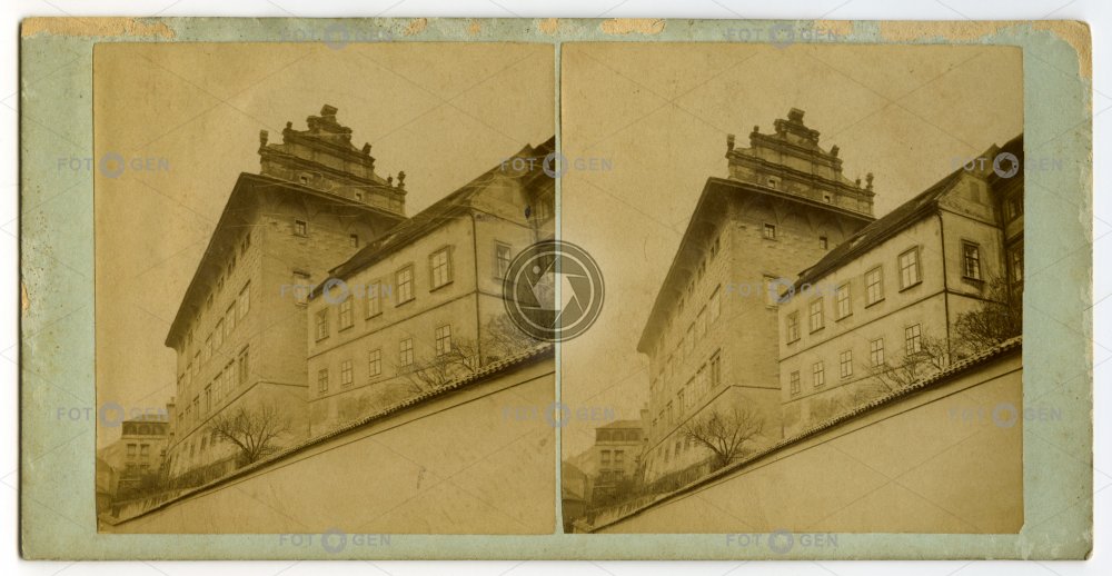 Schwarzenberský palác na Hradčanech, stereofoto