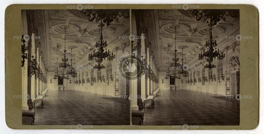 Německý sál na Pražském hradě, stereofoto