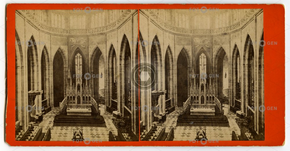 Chrám sv. Víta, oltář, stereofoto