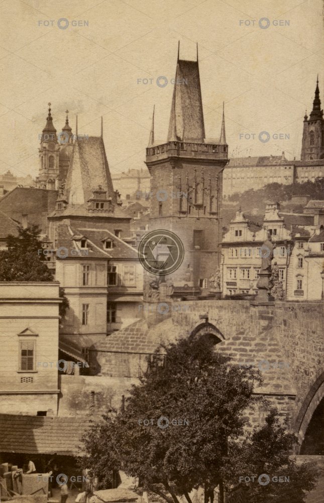 Karlův most , Kampa, a Malostranská mostecká věž, vizitka