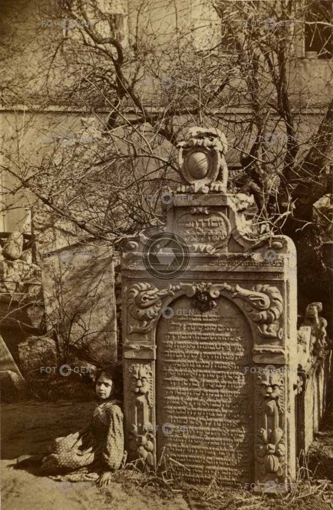 Náhrobek Hendel Baševi na Starém židovském hřbitově, vizitka