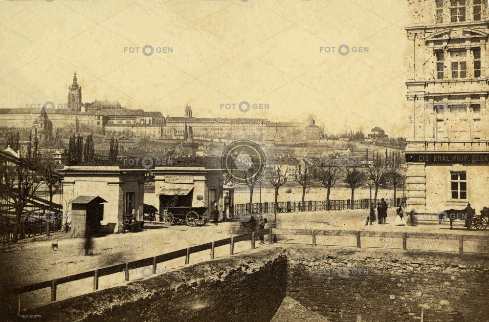 Mýtné boudy Řetězového mostu Františka I.. u Ferdinandovy třídy,  vizitka