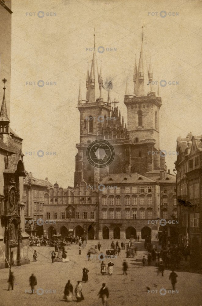 Staroměstské  náměstí, Týnský chrám a orloj. vizitka