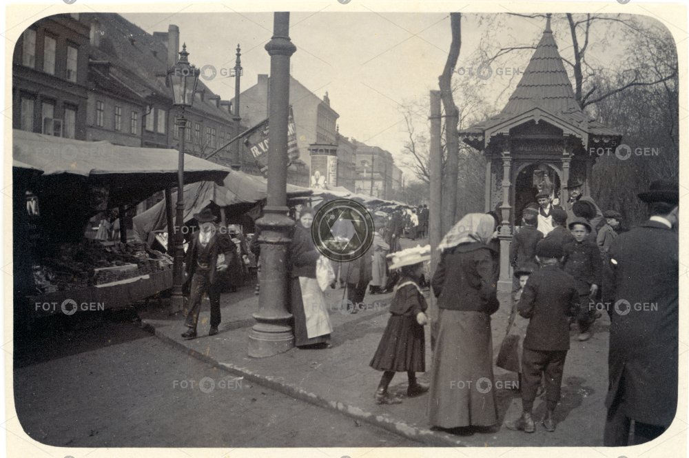 Praha, Jarní trh na Karlově náměstí, kolem 1905