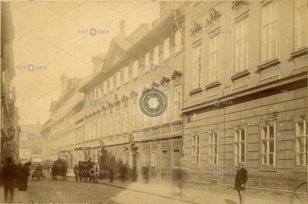 Praha, Panská ulice z Jindřišské, kolem 1894, kabinetka