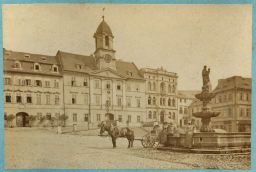 Teplice, Tržní náměstí s radnicí a kašnou
