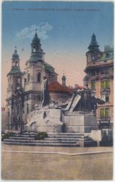 Praha Staroměstské náměstí Husův pomník VKKV