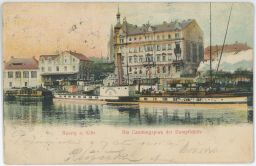 Ústí nad Labem řeka parník 1904