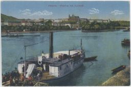 Praha Vltava parník Hradčany Smíchov Podskalí VKKV